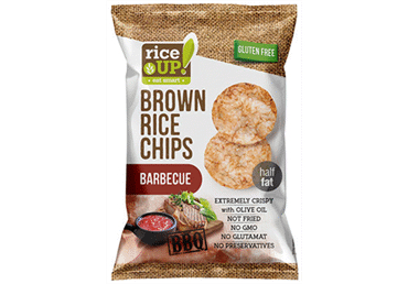 ČIPSI RICE UP BRŪNO RĪSU AR BARBEKJŪ GARŠU 60G