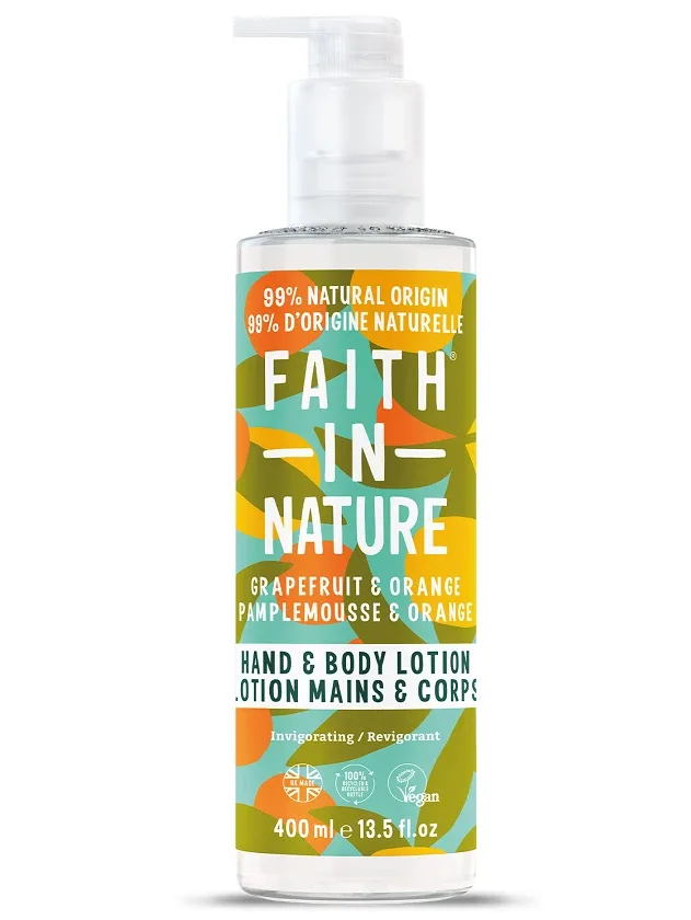 Faith In Nature greipfrūtu-apelsīnu roku un ķermeņa losjons, 400 ml