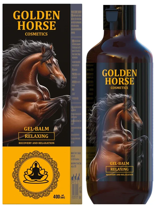 GOLDEN HORSЕ RELAKSEJOŠS ĶERMEŅA BALSAMS-GĒLS, 400 ML