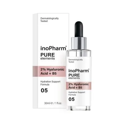 Inopharm Pure Elements 2% hyaluronic acid+B5 sejas serums 30 ml