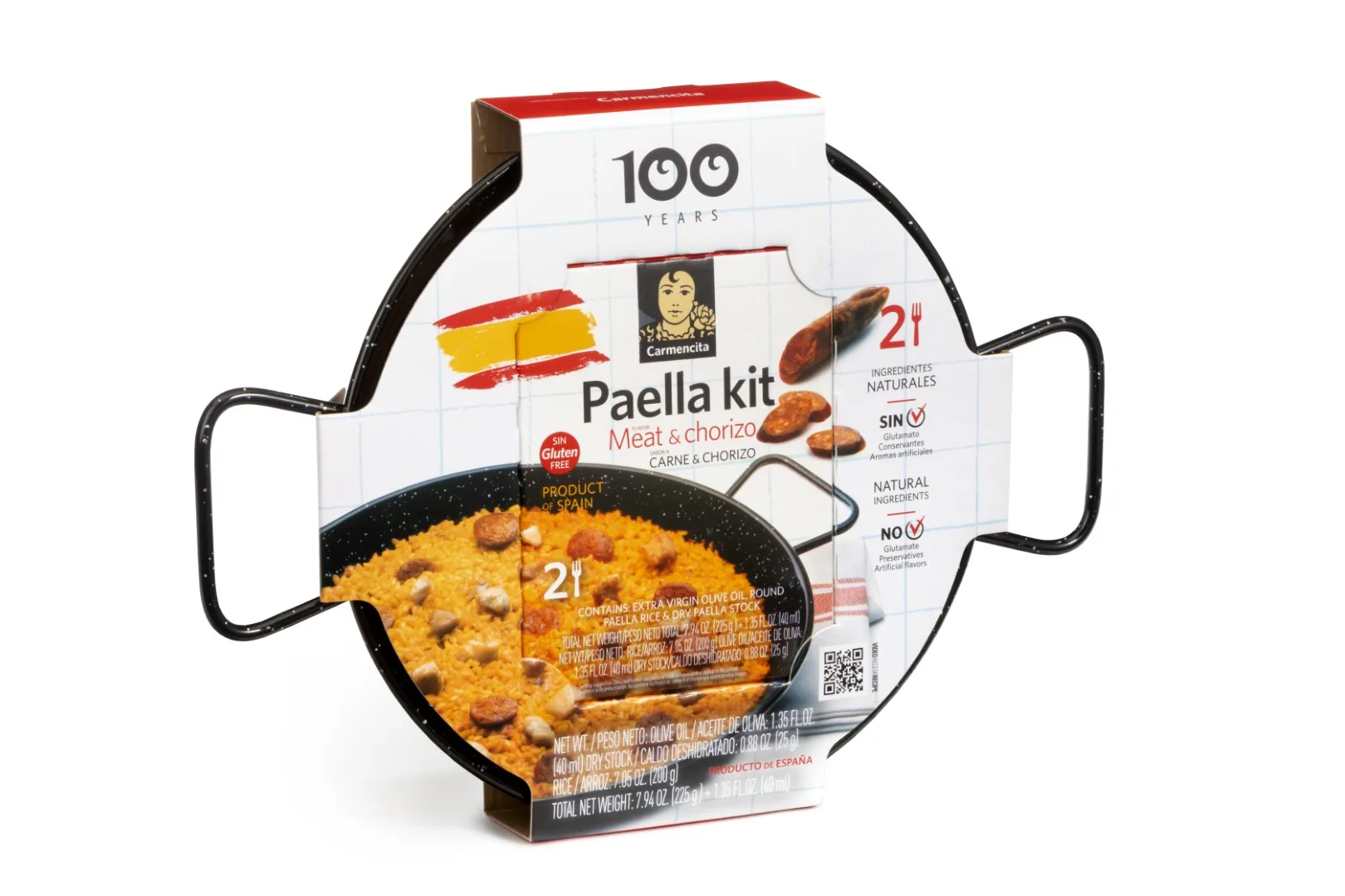 PAELJAS KOMPLEKTS CARMENCITA, AR GAĻAS UN CHORIZO GARŠU, AR PANNU, 265G