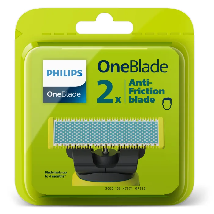 ASMEŅI NOMAINĀMI 2GAB. PHILIPS(FACE)ONEBLADE 1ST SH QP225/50