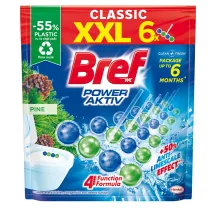 TUALETES BLOKS BREF POWER AKTIV PINE 6X50G