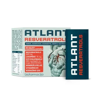 Biofarmacija Atlant Resveratrols pulveris N28