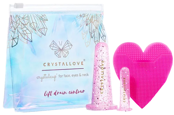 Crystallove Face Cupping Set - rose komplekts, 1 gab.
