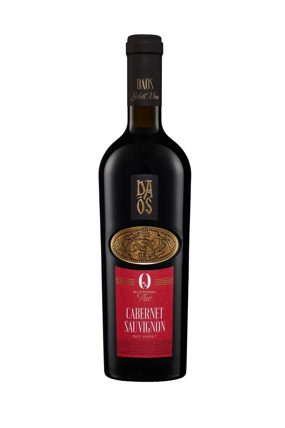 BEZALKOHOLISKS SARKANVĪNS DAOS CABERNET SAUVIGNON, SALDS, 0.75L (DEP)