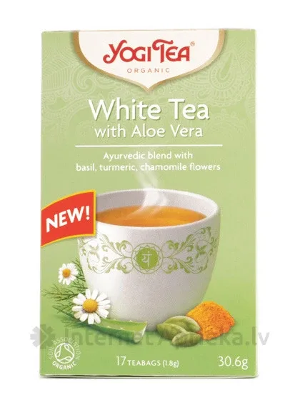 Tēja yogi white aloe vera, 17 paciņas