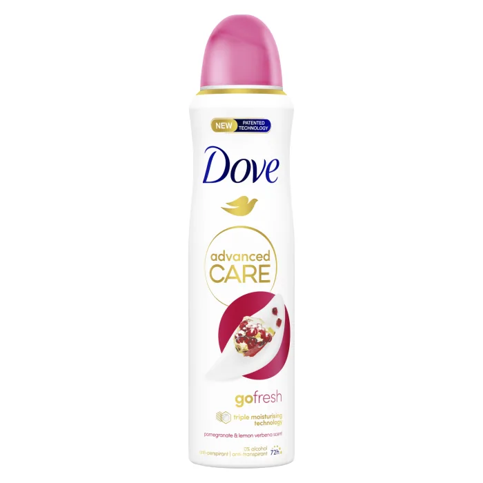 DEZODORANTS DOVE POMEGRANATE & LEMON VERBENA SCENT 150ML