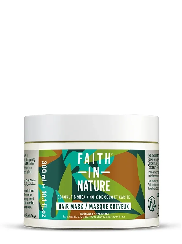 Faith In Nature Coconut&Shea maska sausiem, normāliem matiem, 300 ml