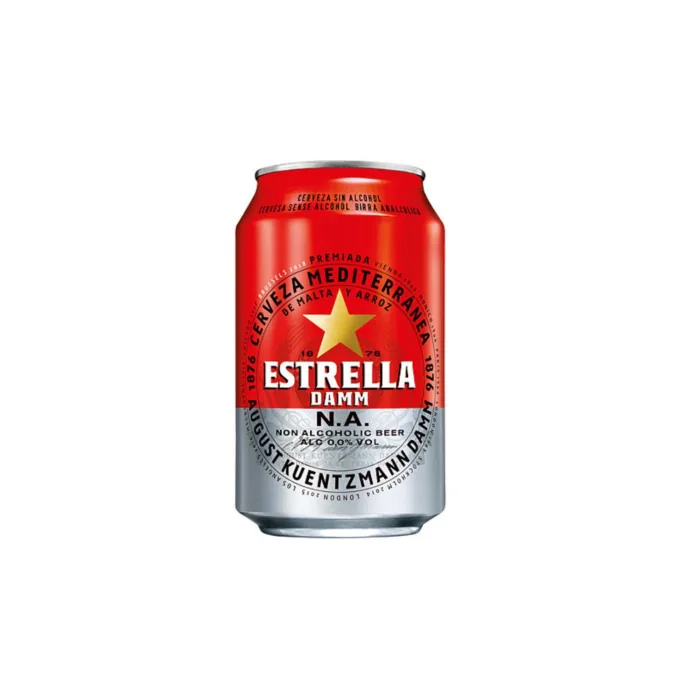 ALUS ESTRELLA DAMM BARCELONA BEZALKOHOLISKAIS 0,33L