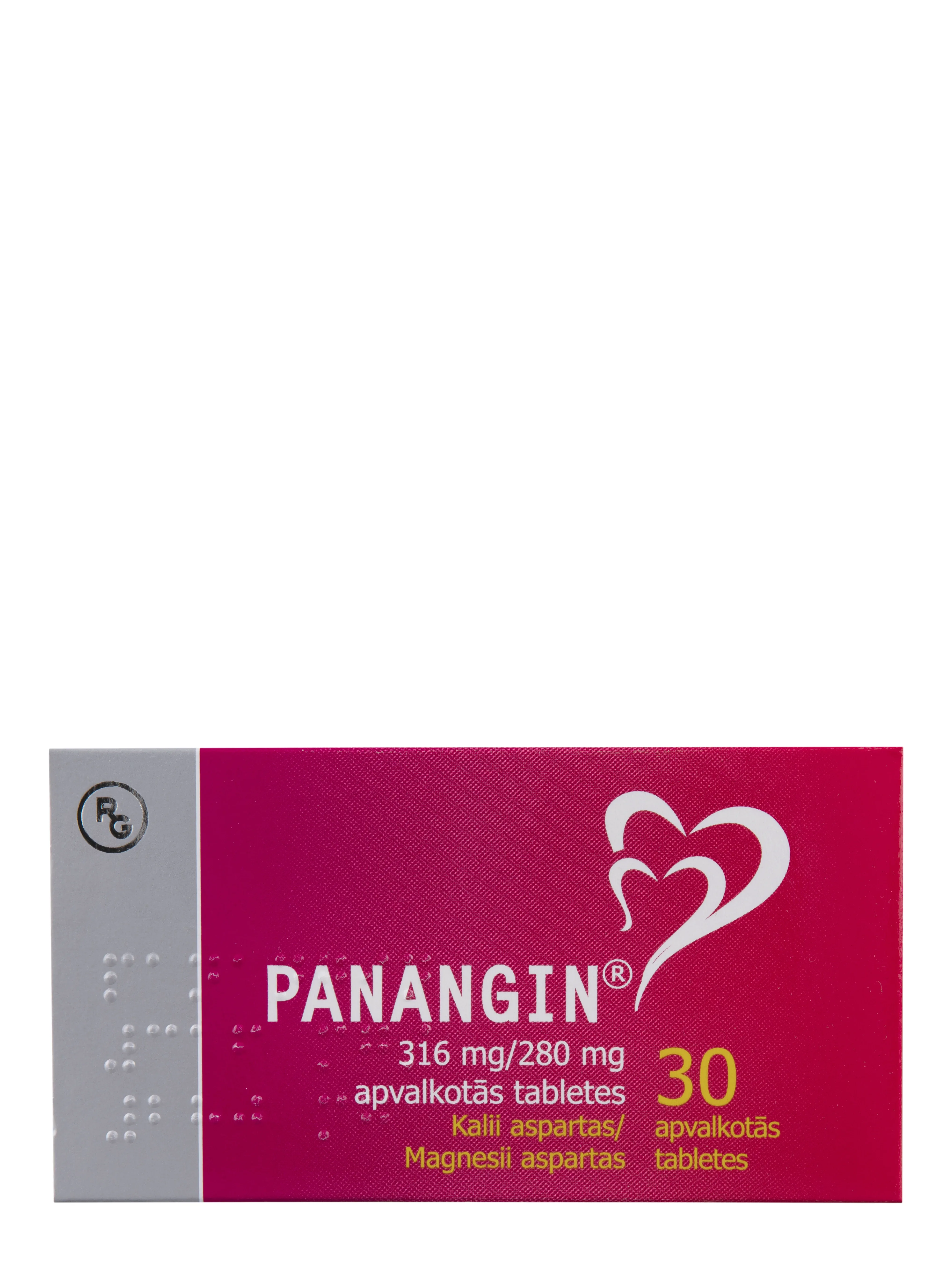 Panangin 316 mg / 280 mg apvalkotās tabletes, 30 gb.
