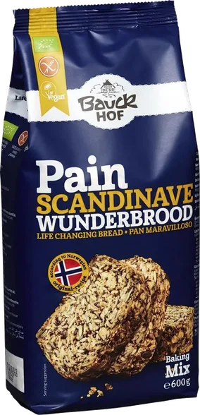 Bauck Hof bezglutēna auzu un sēklu maizes pagatavošanai maisījums, 600 g