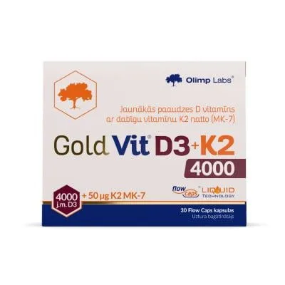 Olimplabs Gold D3+K2 vitamīns kapsulas N30