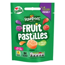 ŽELEJKONFEKTES ROWNTREES PASTILLES DAŽĀDU AUGĻU GARŠAS 143G