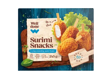 SALDĒTAS SURIMI KRABJU SPĪLES PANĒJUMĀ WELL DONE 245G