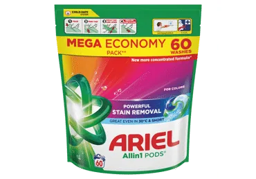 VEĻAS MAZGĀŠANAS KAPSULAS ARIEL COLOR 60GAB.