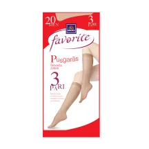 SIEVIEŠU PUSGARĀS ZEĶES FAVORITE 20 DEN 3 PĀRI 25251 L.BEIGE 23-25