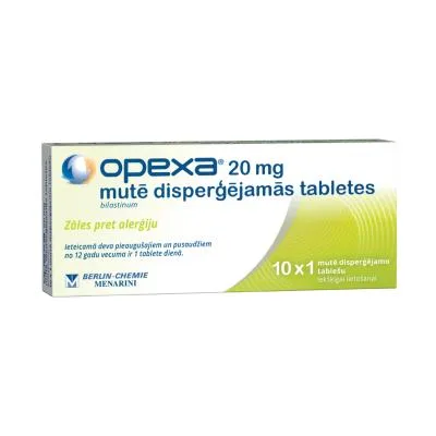 Opexa 20 mg mutē disperģējamās tabletes N10