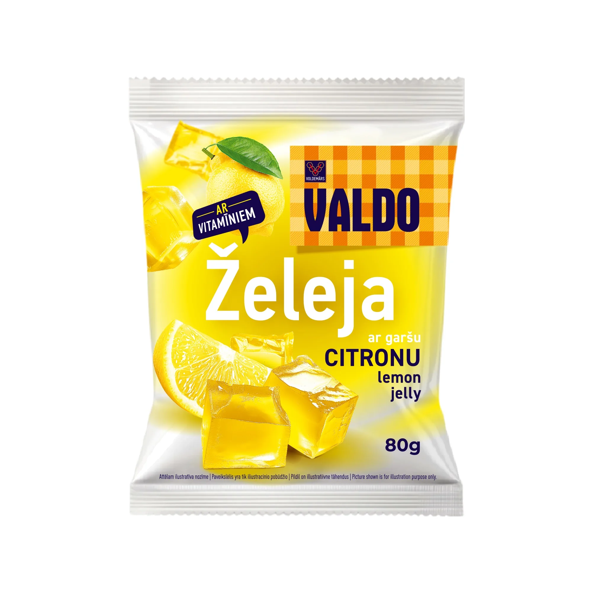 ŽELEJA VALDO CITRONU + VITAMĪNI, 80G