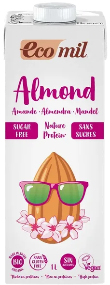 Ecomil Almond Protein, sugar free dzēriens, 1000 ml