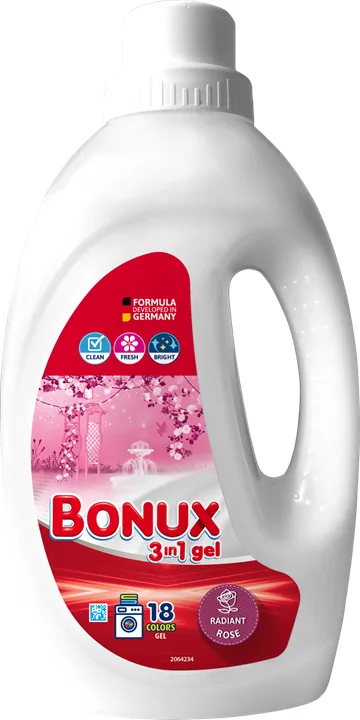 BONUX WASHING GEL RADIANT ROSE 18 WASHES 0,9L