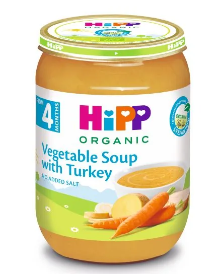 DĀRZEŅU ZUPA AR TĪTARU GAĻU, 190G HIPP