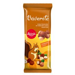 ŠOKOLĀDE PIENA LAIMA VĀVERĪTE LAZDU RIEKSTU 90G