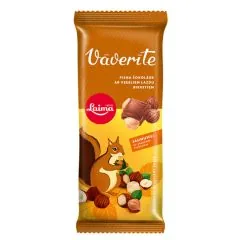 ŠOKOLĀDE PIENA LAIMA VĀVERĪTE LAZDU RIEKSTU 90G