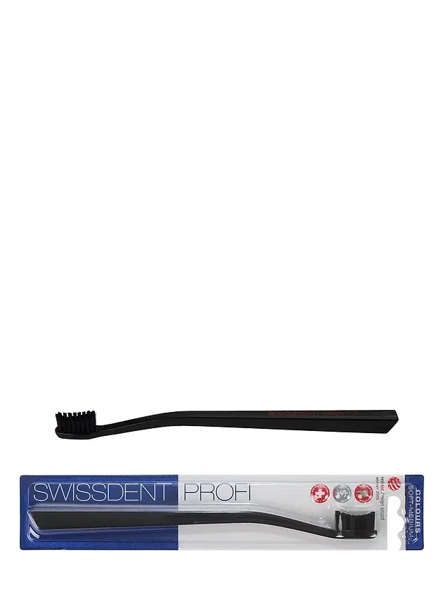 Swissdent Colours Classic Soft-Medium zobu birste melna, 1 gb.