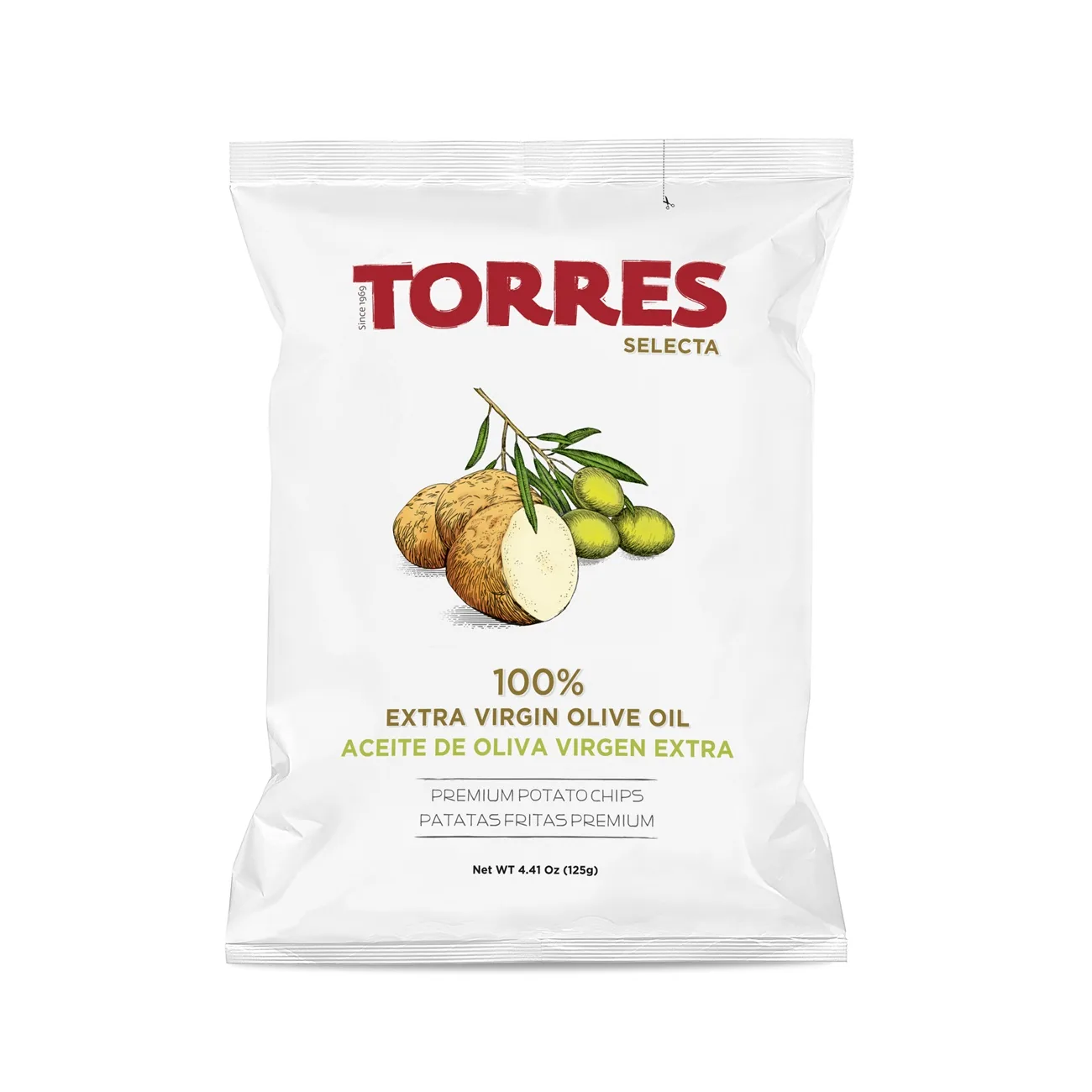 KARTUPEĻU ČIPSI TORRES, AR OLĪVEĻĻU, 125G
