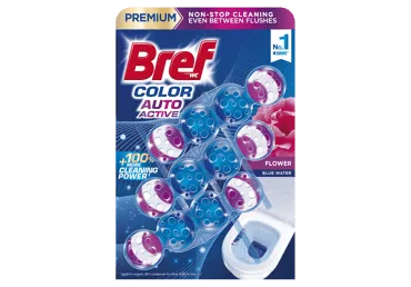 TUALETES BLOKS BREF COLOR AUTO ACTIVE FLOWER 3X50G