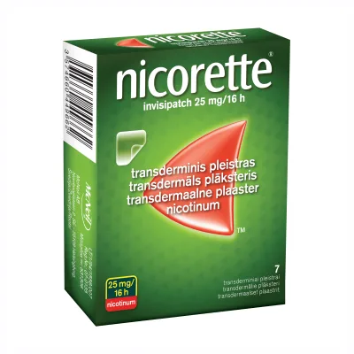 Nicorette Invisipatch 25 mg/ 16 H transdermāls plāksteris N7