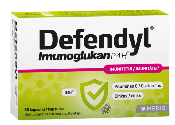 Defendyl Imunoglukan P4H kapsulas, 30 gab.