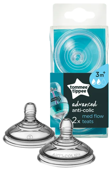 Tommee Tippee Anti-Colic 3 m+ knupis, 2 gab.