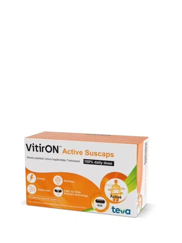 Vitiron Active Suscaps 100% daily dose kapsulas, 30 gb.