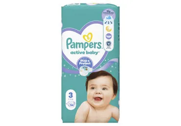 AUTIŅBIKSĪTES PAMPERS AB S3 6-10KG 54GB.