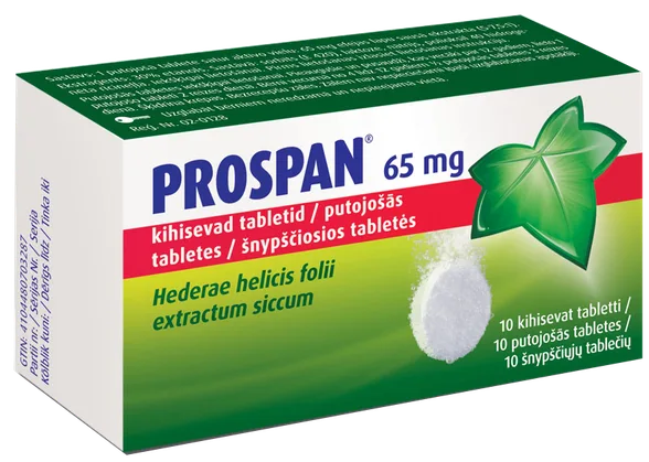 Prospan 65 mg putojošās tabletes, 10 gab.