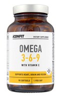 ICONFIT OMEGA 3-6-9 UZTURA BAGĀTINĀTĀJS AR E VITAMĪNU, N90, 90 KAPSULAS