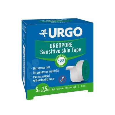 Urgo Pore Lentveida plāksteris 2,5 cm X 5 m N1