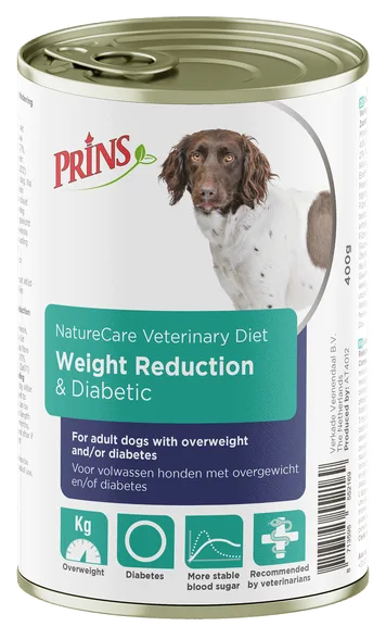 Prins Naturecare Diet Dog weight reduction&diabetic mitrā barība, 400 g