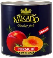 PERSIKU PUSĪTES SĪRUPĀ MIKADO, 2.5KG/1.5KG