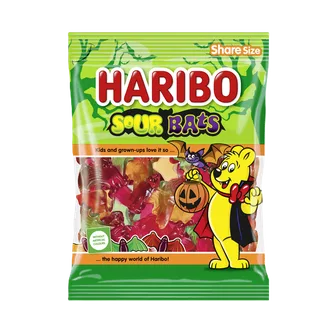 ŽELEJKONFEKTES HARIBO SOUR BATS 160G HW26