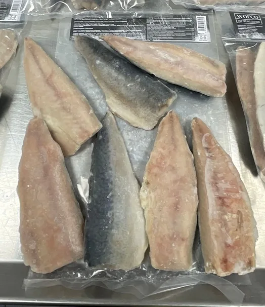MAKRELES FILEJA, WOFCO, SALDĒTA, AR ĀDU, 100-150G, 20% GLAZŪRA, 1KG
