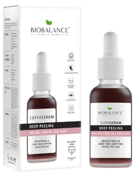 Biobalance Super Serum Deep peeling aha 10% + bha 2% serums, 30 ml