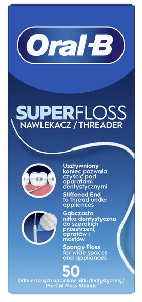 Oral-B Super Floss zobu diegs, 1 gab.