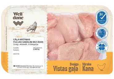 CĀĻA KRŪTIŅAS FILEJAS GABALIŅI  WELL DONE 400G
