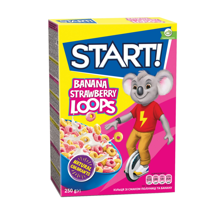 SAUSĀS BROKASTIS START! BANĀNU, ZEMEŅU GREDZENTIŅI 250G