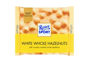 ŠOKOLĀDE RITTER SPORT BALTĀ, LAZDU RIEKSTU 100G