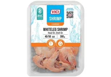 Atdzesētas baltkāju garneles vārītas 40/50 Viči 300 g