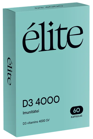 Elite D3 4000 SV kapsulas, 60 gab.
